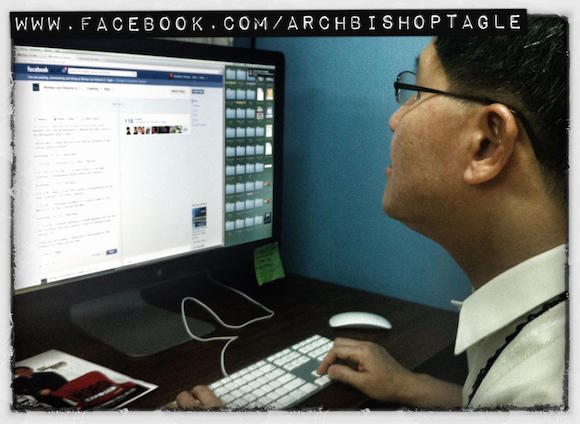 Archbishop Chito updating his official FB page